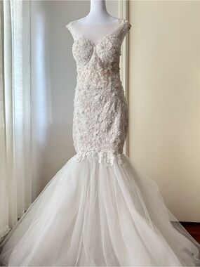 Elly Bride Couture Bella Wedding Dress Mermaid Lace Tulle Ballgown US 14